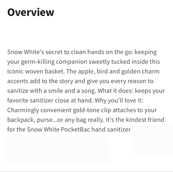 👑👗🤲NWT‼️ Bath & Body Works Disney Snow White Basket Holder with Sanitizers - Picture 16 of 16